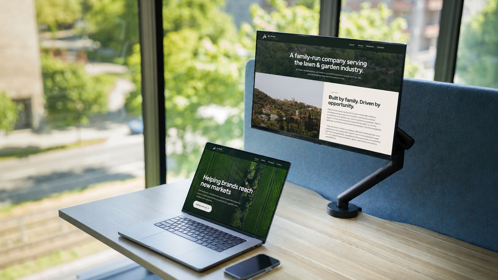 Recent web design mockup